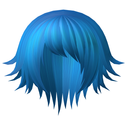 goth vampire bob hair bright blue