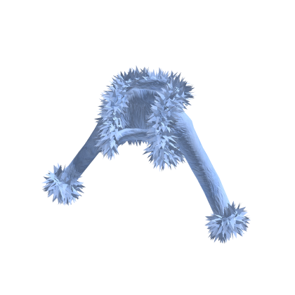Light Blue Fur collar n cuff aviator crop Jacket