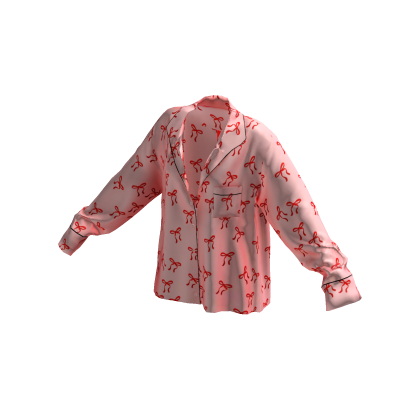 Pink Bow Pajama Top thumbnail