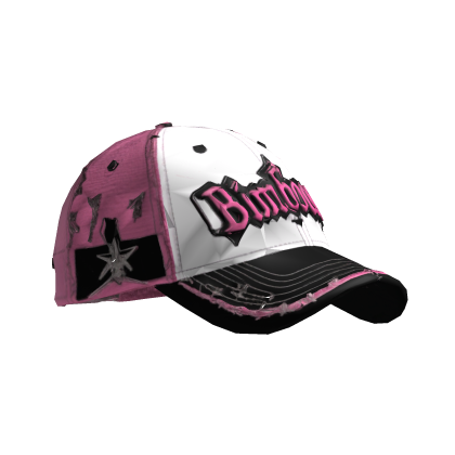 Pink White Y2K Trucker Cap Roblox item