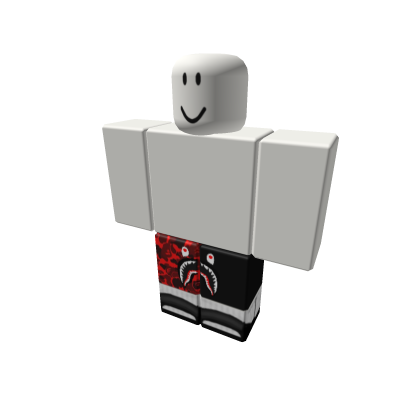 Bape Pants Red and Black Camo Roblox