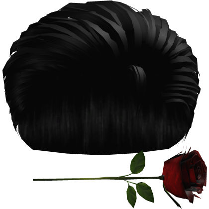 Black Slickback w/ Rose 