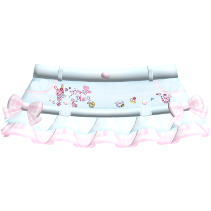 ꒰♡꒱ cute pink tween mezzo piano skirt light blue