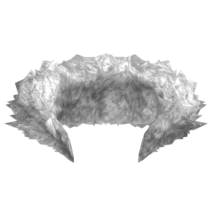 Grunge White Neck Fur Collar