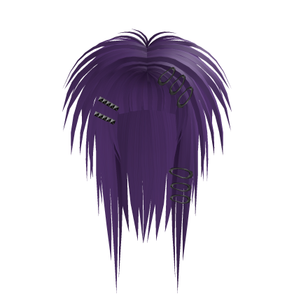 messy long gothic scene emo hair purple  Roblox item