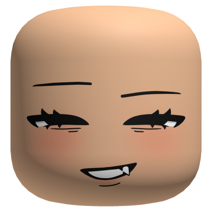 Cute Fang Face w/ blush - Light Roblox item