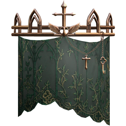 Dark Green Goth Veil Crown