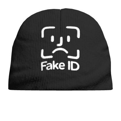 Black ‘FAKE ID’ Beanie Hat