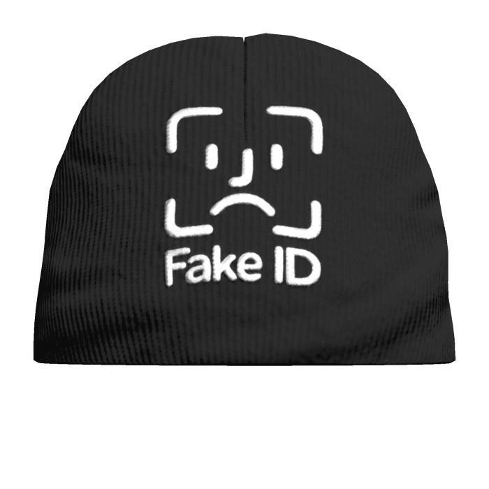 Black ‘FAKE ID’ Beanie Hat