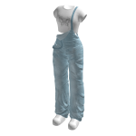 🍀Oversized Denim Overalls Outfit (Blue)