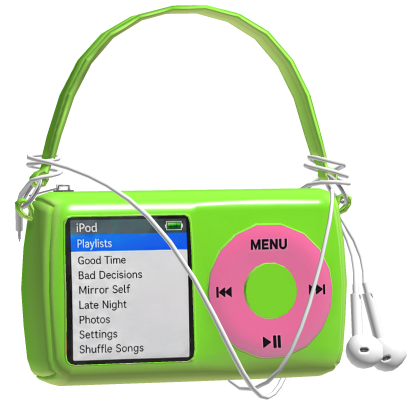 Green & Pink MP3 Shoulder Bag