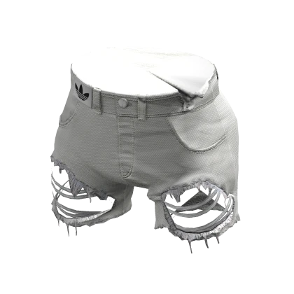 adidas White Ripped Denim Shorts | Roblox Item - Rolimon's