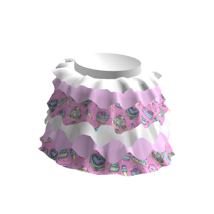 Tui Iconic Candy Rush Pink & White Ruffle Skirt thumbnail