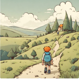 Taking A Walk On the hillside.