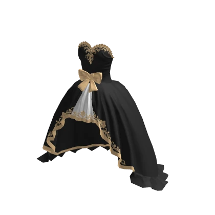 ♾️ Black Cute high low ribbon dress | Roblox Item - Rolimon's