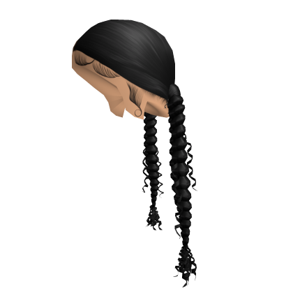 Pigtail Braids x Curls [Black] Roblox item