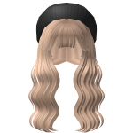 Long Over the Shoulder Wavy w/ Beanie (Blonde)