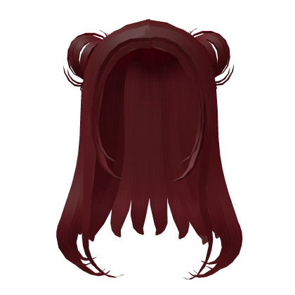 Cute Red Y2K Hair With Buns Roblox item
