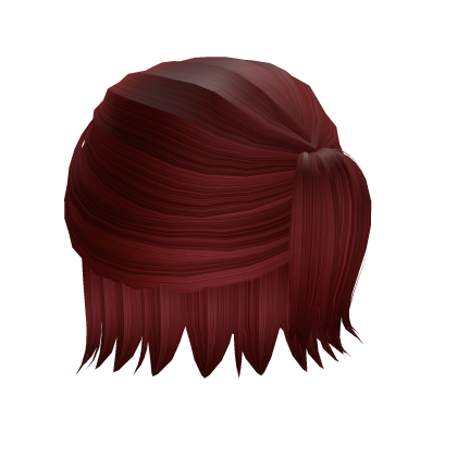 Red Cheap Pulled Ponytail with Short Hair Roblox item