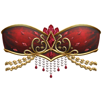 Majestic Red Showgirl Jeweled Crystal Top