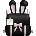 Cute Bunny Backpack ♡ Black & Pink