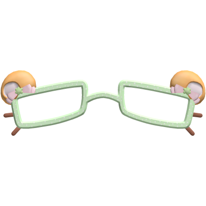 ♡ : cute green hamtaro clover glasses