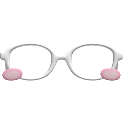  ♡ ꒰ blushing oversized white kawaii glasses ꒱ ♡