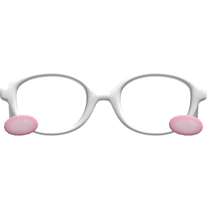  ♡ ꒰ blushing oversized white kawaii glasses ꒱ ♡