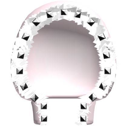 Gothic Emo Studded Fur Hood Pink/White Roblox item