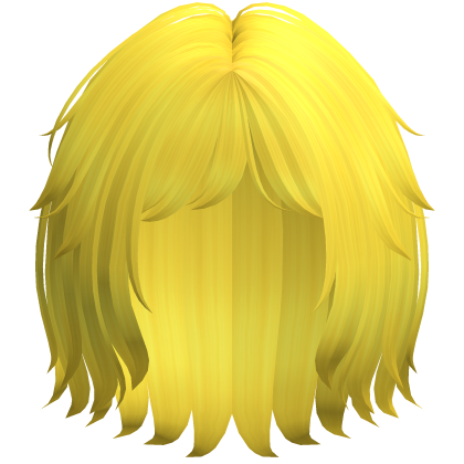 Soft Messy Bob w/ Curtain Bangs (Yellow)
