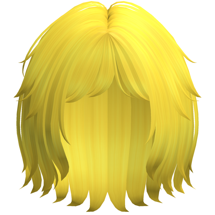 Soft Messy Bob w/ Curtain Bangs (Yellow)