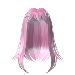♡ Y2k Hair Pink  With Stars