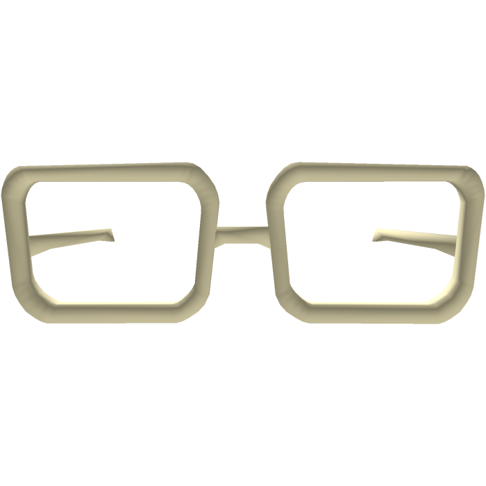 
Wii Mii Low Poly Pastel Yellow Glasses