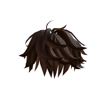 Fluffy Messy Hair (Brown) Roblox item