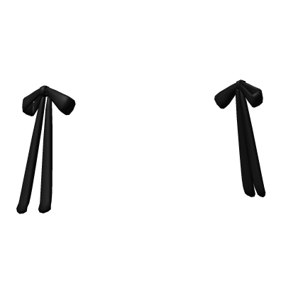 ꒰・ black cutesy hair ribbon ♡ Roblox item