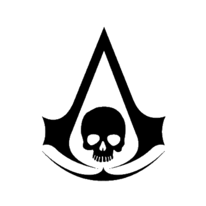 Assassin's Creed Black Flag Logo+Skull Roblox decal