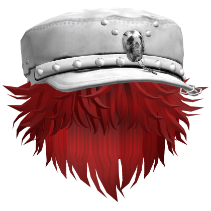 Fluffy Emo White Beret Y2K Boy Hair (Red)