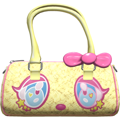 Kawaii Anime Eyes Shoulder Bag in Yellow
