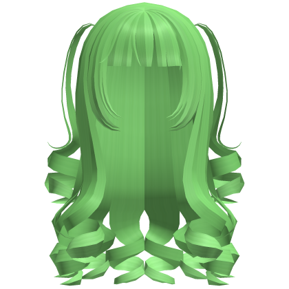 Dolly Coquette Curled Pigtails (Green)