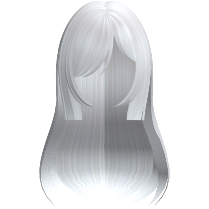 Cute Long Layered Hair (White) Roblox item
