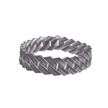 Iced Out Cuban Chain Bracelet Right [Boy] thumbnail