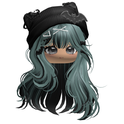 Lush Straight Hair w/ Bat Beanie (Zombie) Roblox item
