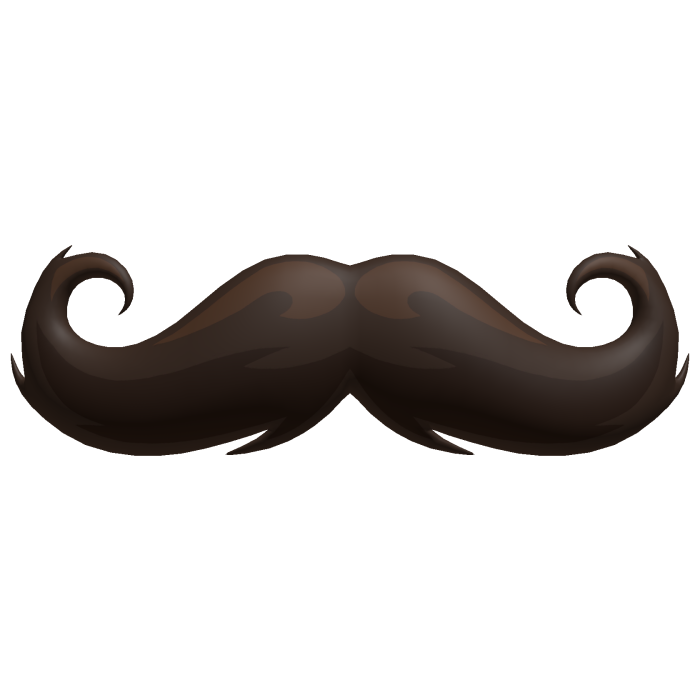 Brown Small Mustache Cute Nerdy Fancy Moustache