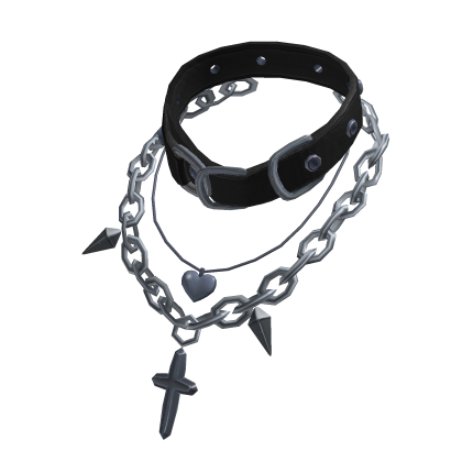 Punk Goth Choker & Necklace Silver