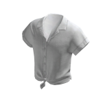 Tie-Front Top - White