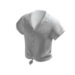 Tie-Front Top - White
