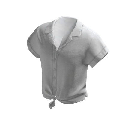 Tie-Front Top - White