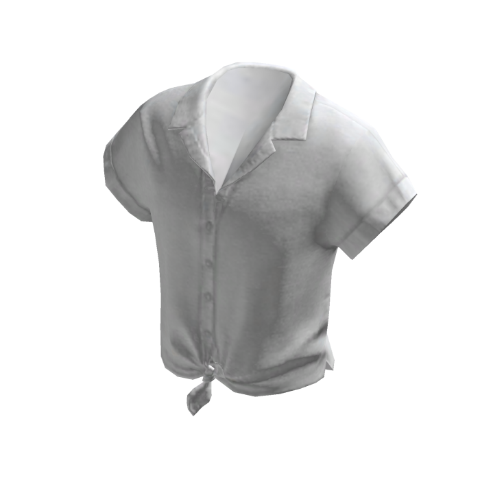 Tie-Front Top - White