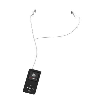 Black MP3 Player w/ Earbuds Roblox item