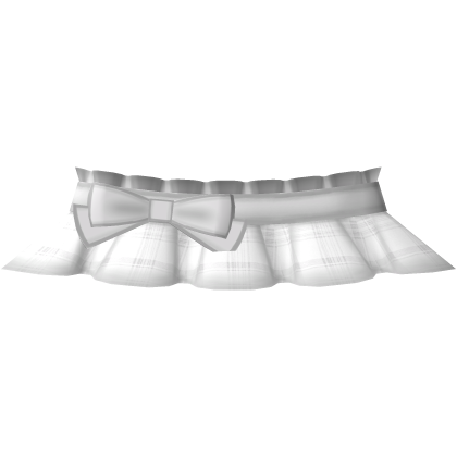✙ cutesy white plaid ruffled bow skirt